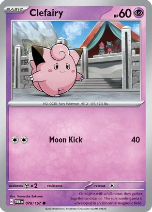 Clefairy (078/167) Reverse Holofoil [SV06: Twilight Masquerade]