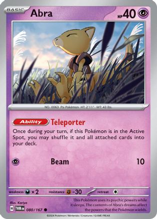 Abra (080/167) Reverse Holofoil [SV06: Twilight Masquerade]