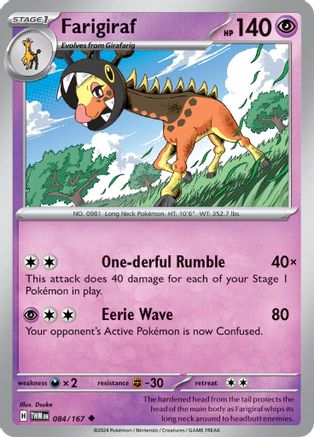Farigiraf (084/167) Reverse Holofoil [SV06: Twilight Masquerade]