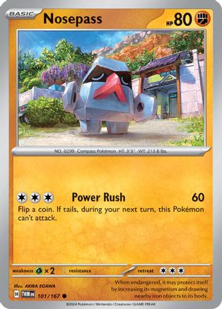 Nosepass (101/167) Reverse Holofoil [SV06: Twilight Masquerade]