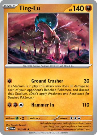 Ting-Lu (110/167) Reverse Holofoil [SV06: Twilight Masquerade]