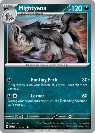 Mightyena (114/167)  [SV06: Twilight Masquerade]