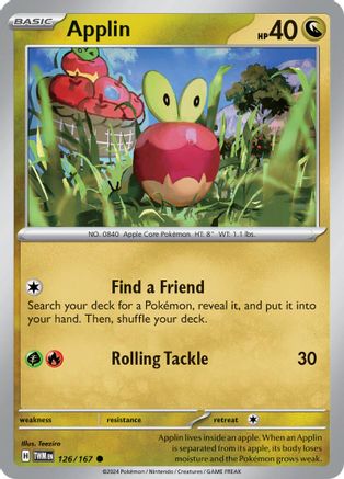 Applin (126/167) Reverse Holofoil [SV06: Twilight Masquerade]
