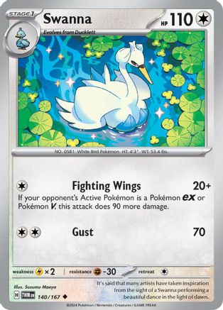Swanna (140/167) Reverse Holofoil [SV06: Twilight Masquerade]