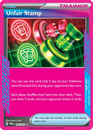 Unfair Stamp (165) [SV06: Twilight Masquerade] Holofoil