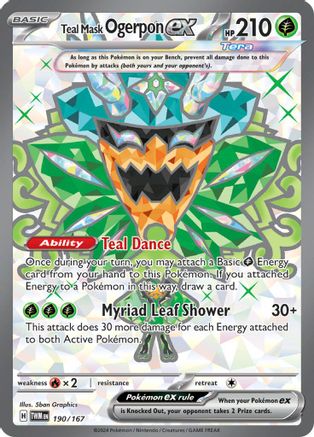 Teal Mask Ogerpon ex (190/167) Holofoil [SV06: Twilight Masquerade]