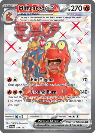 Magcargo ex (191/167) Holofoil [SV06: Twilight Masquerade]