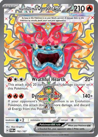 Hearthflame Mask Ogerpon ex (192/167) Holofoil [SV06: Twilight Masquerade]