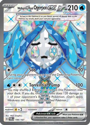 Wellspring Mask Ogerpon ex (194/167) Holofoil [SV06: Twilight Masquerade]