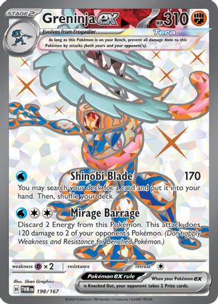 Greninja ex (198/167) Holofoil [SV06: Twilight Masquerade]