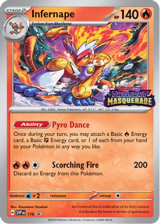 Infernape (SVP116) Holofoil [SV06: Twilight Masquerade Promo]