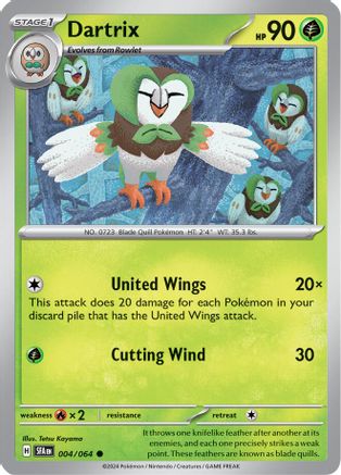 Dartrix (004/064) Reverse Holofoil [SV: Shrouded Fable]