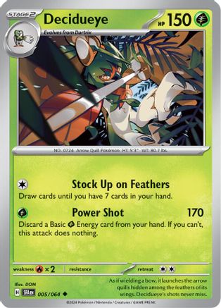Decidueye (005/064) Reverse Holofoil [SV: Shrouded Fable]