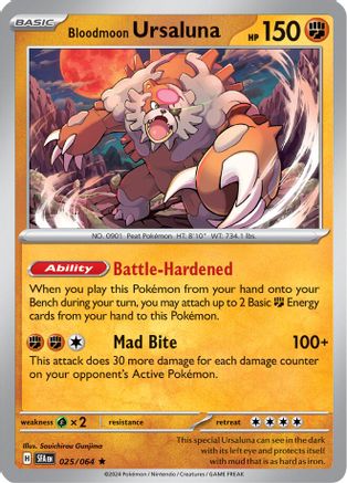 Bloodmoon Ursaluna (025/064) Reverse Holofoil [SV: Shrouded Fable]