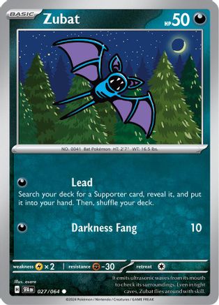 Zubat (027/064)  [SV: Shrouded Fable]