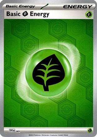 Basic Grass Energy (1) Reverse Holofoil [SV: Shrouded Fable]