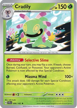 Cradily (6/142) Reverse Holofoil [SV07: Stellar Crown]