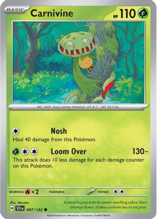 Carnivine (7/142) Reverse Holofoil [SV07: Stellar Crown]