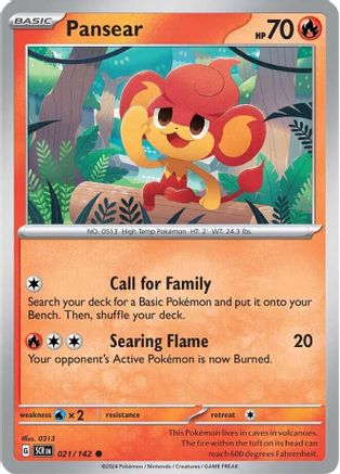 Pansear (21/142) Reverse Holofoil [SV07: Stellar Crown]