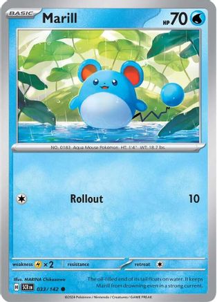 Marill (33/142) Reverse Holofoil [SV07: Stellar Crown]