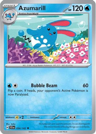 Azumarill (34/142) Reverse Holofoil [SV07: Stellar Crown]