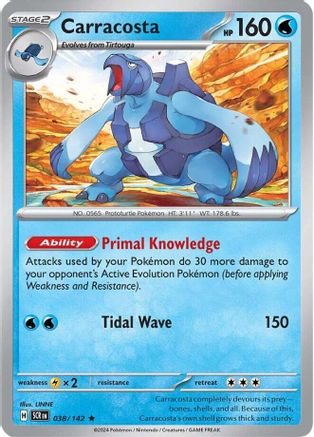 Carracosta (38/142) Reverse Holofoil [SV07: Stellar Crown]
