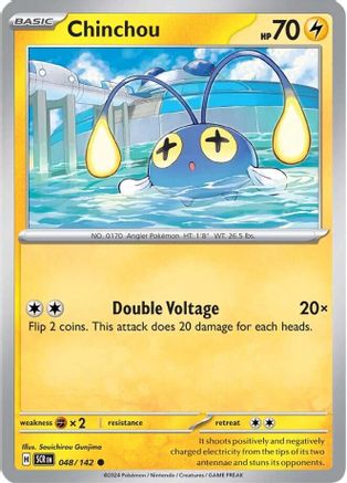 Chinchou (48/142) Reverse Holofoil [SV07: Stellar Crown]