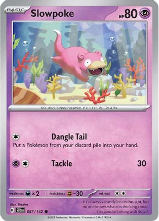 Slowpoke (57/142) Reverse Holofoil [SV07: Stellar Crown]