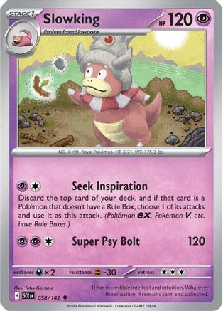 Slowking (58/142) Reverse Holofoil [SV07: Stellar Crown]