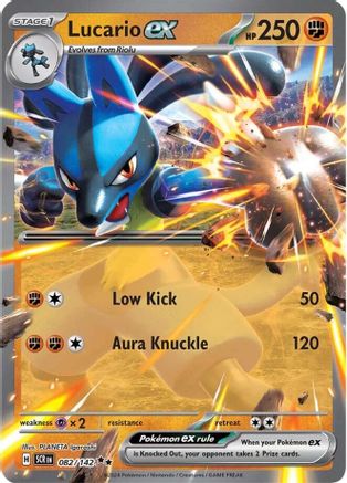 Lucario ex (82/142) Holofoil [SV07: Stellar Crown]