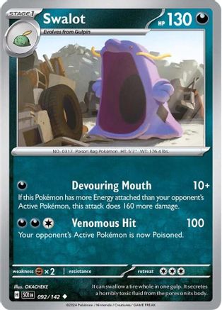 Swalot (92/142) Reverse Holofoil [SV07: Stellar Crown]