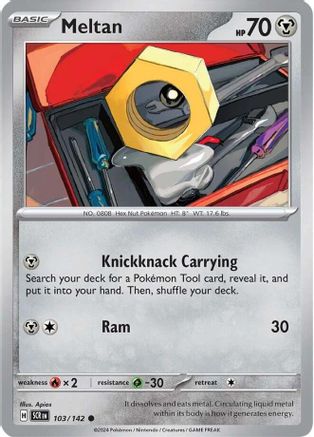 Meltan (103/142) Reverse Holofoil [SV07: Stellar Crown]