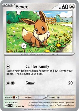 Eevee (113/142) Reverse Holofoil [SV07: Stellar Crown]