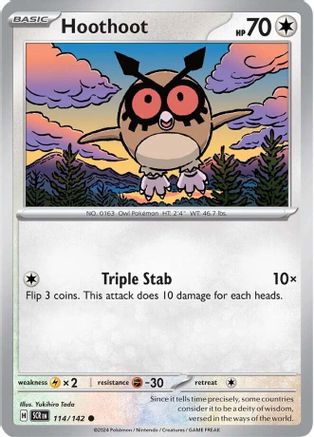 Hoothoot (114/142)  [SV07: Stellar Crown]