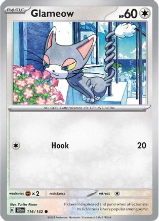 Glameow (116/142) Reverse Holofoil [SV07: Stellar Crown]