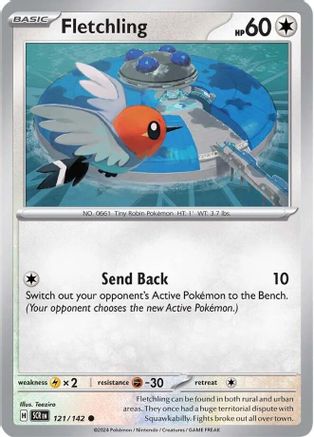 Fletchling (121/142) Reverse Holofoil [SV07: Stellar Crown]