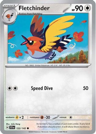 Fletchinder (122/142) Reverse Holofoil [SV07: Stellar Crown]