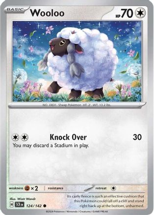 Wooloo (124/142) Reverse Holofoil [SV07: Stellar Crown]
