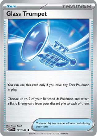 Glass Trumpet (135/142) Reverse Holofoil [SV07: Stellar Crown]