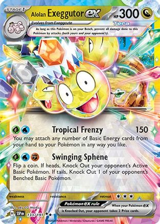 Alolan Exeggutor ex (133/191) Holofoil [SV08: Surging Sparks]