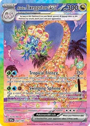 Alolan Exeggutor ex (242/191) Holofoil [SV08: Surging Sparks]