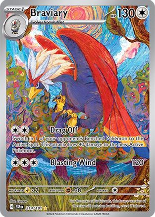 Braviary (214/191) Holofoil [SV08: Surging Sparks]
