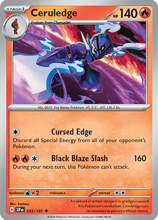 Ceruledge (35/191) Reverse Holofoil [SV08: Surging Sparks]