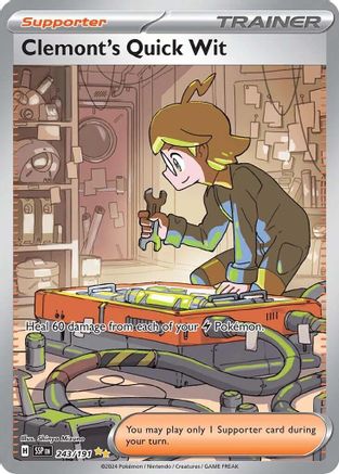 Clemont's Quick Wit (243/191) Holofoil [SV08: Surging Sparks]