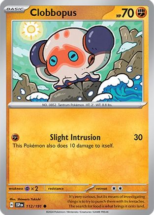 Clobbopus (112/191) Reverse Holofoil [SV08: Surging Sparks]