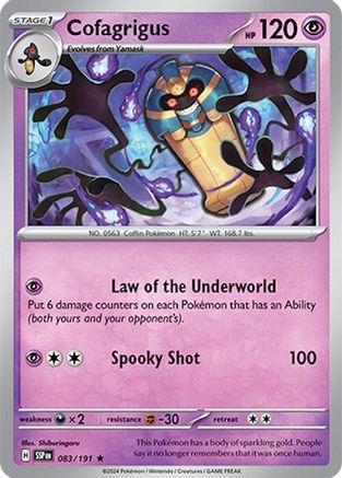 Cofagrigus (83/191) Holofoil [SV08: Surging Sparks]
