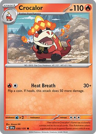 Crocalor (30/191) Reverse Holofoil [SV08: Surging Sparks]