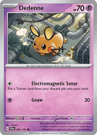 Dedenne (87/191) Reverse Holofoil [SV08: Surging Sparks]