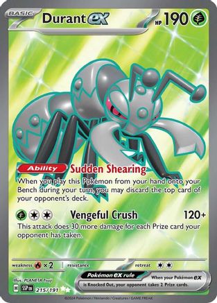 Durant ex (215/191) Holofoil [SV08: Surging Sparks]