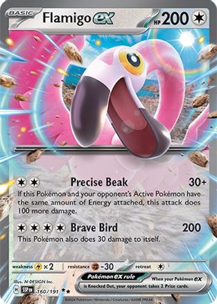Flamigo ex (160/191) Holofoil [SV08: Surging Sparks]